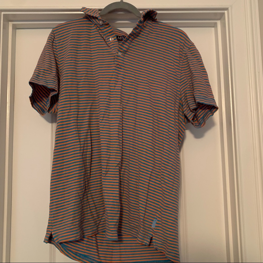 Made by Cam Newton Orange and Light Blue Polo